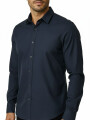 Camisa Ruedo Azul Grisaceo