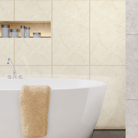 Ceramica Marmolado Beige Liso 32X56Cm Piso GAMAS DE BEIGE