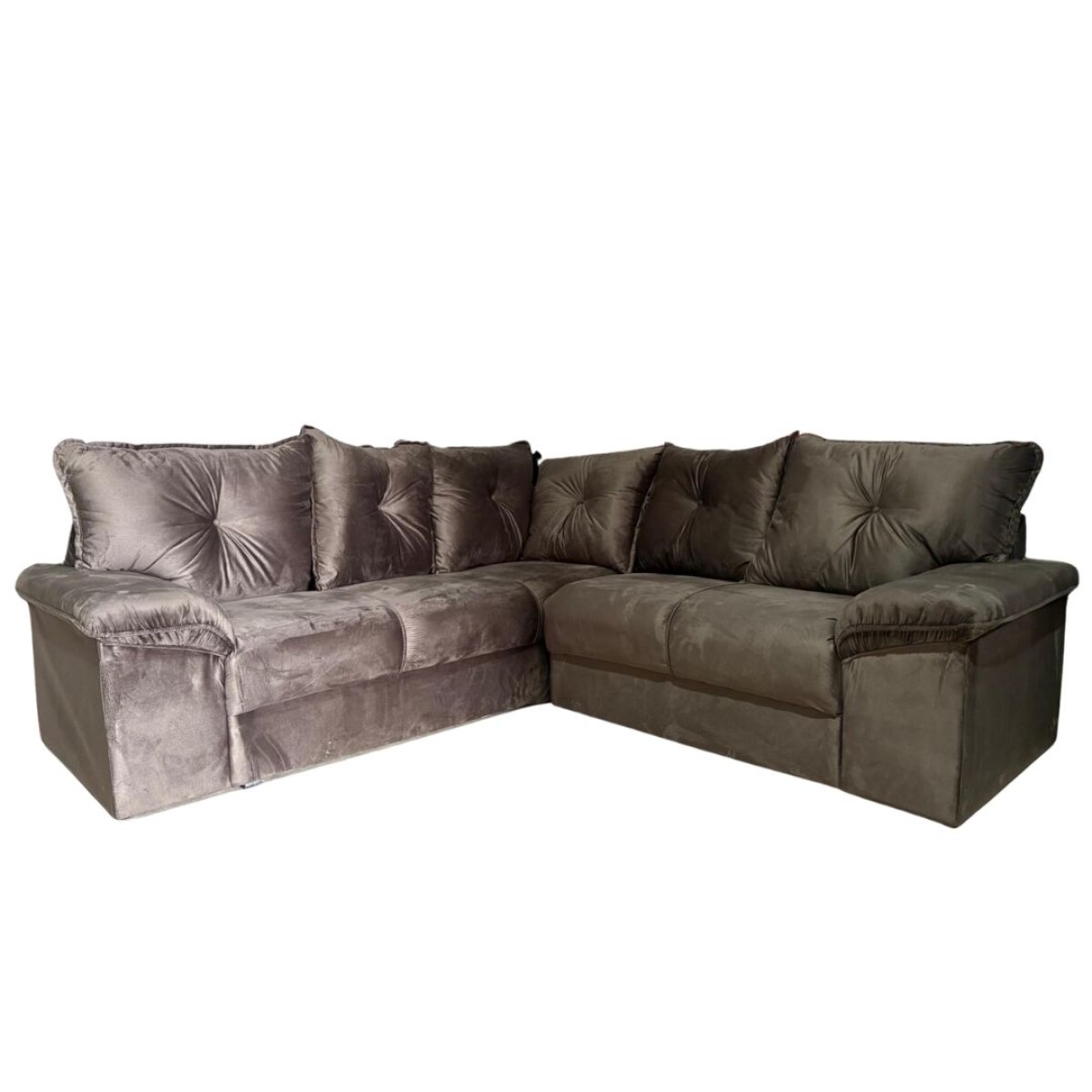 Juego de Living Esquinero Santiago Marrón Café Platinum 