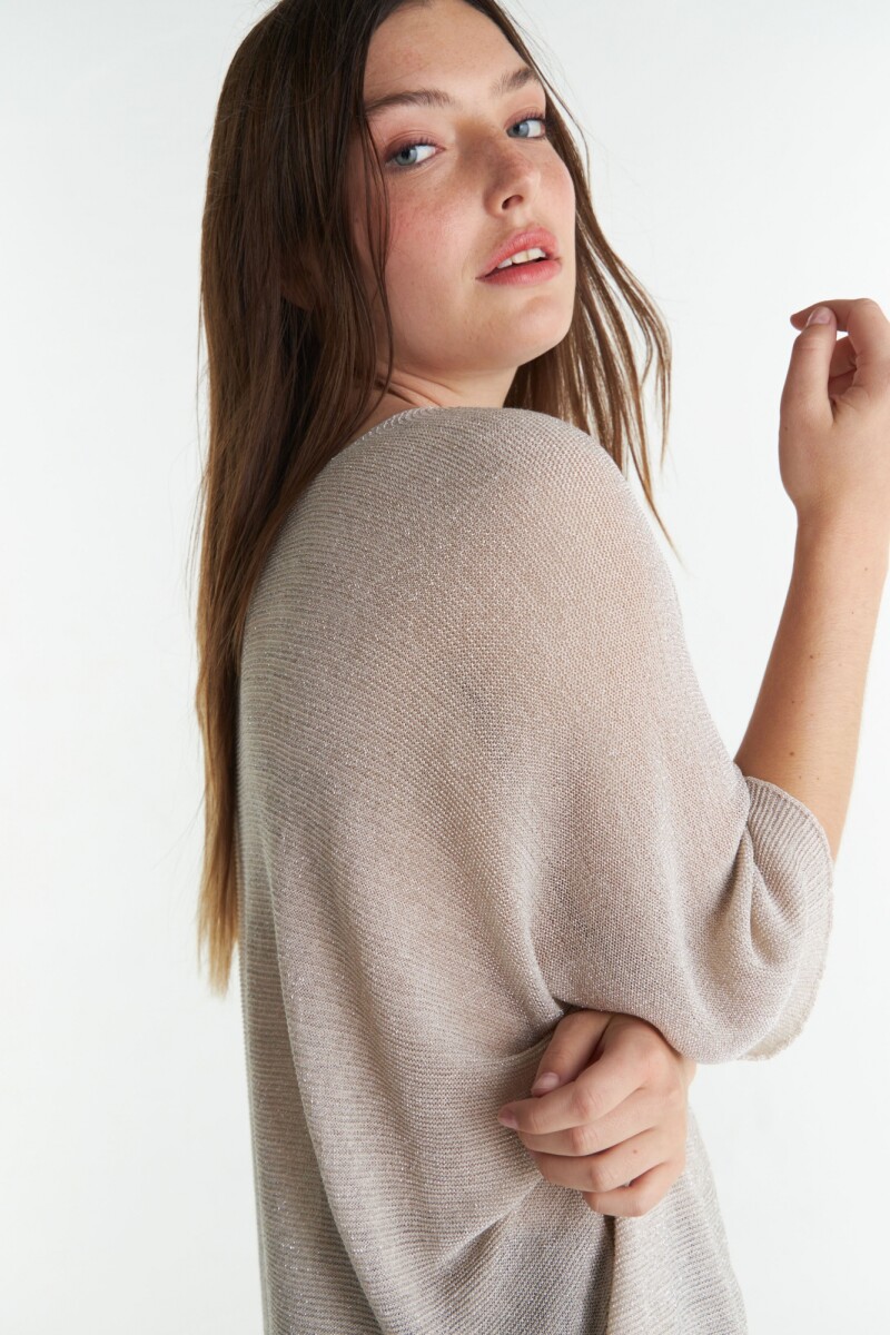 Sweater Julieta Beige Lurex