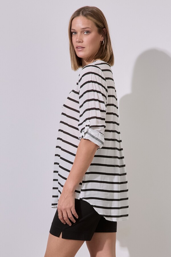 Blusa Stripes BLANCO/NEGRO