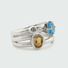 Anillo Leti de MOON en plata 925 con brillante y piedras semipreciosas Anillo Leti de MOON en plata 925 con brillante y piedras semipreciosas
