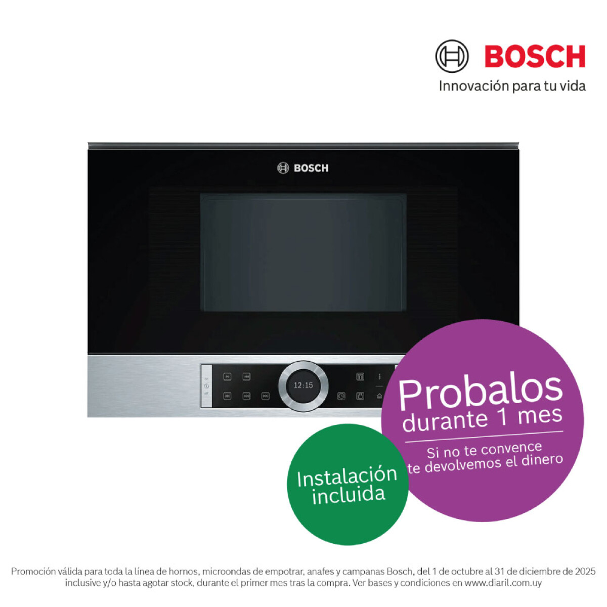 Microondas de Empotrar BOSCH BFR634GS1 