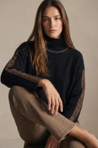 Polera Combinada Negro