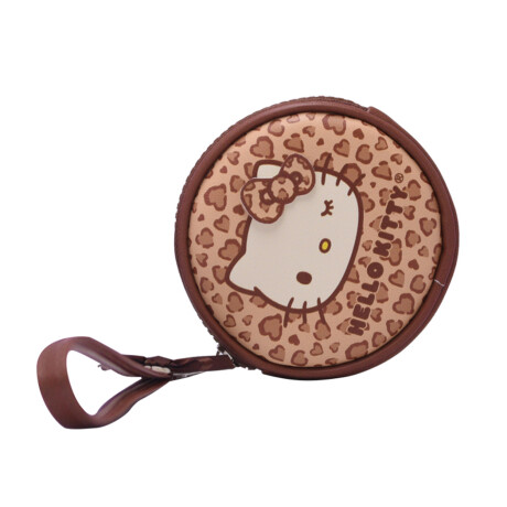 Monedero animal print Hello Kitty marrón