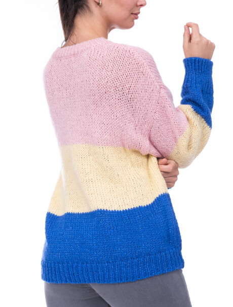 Sweater rayado rosa