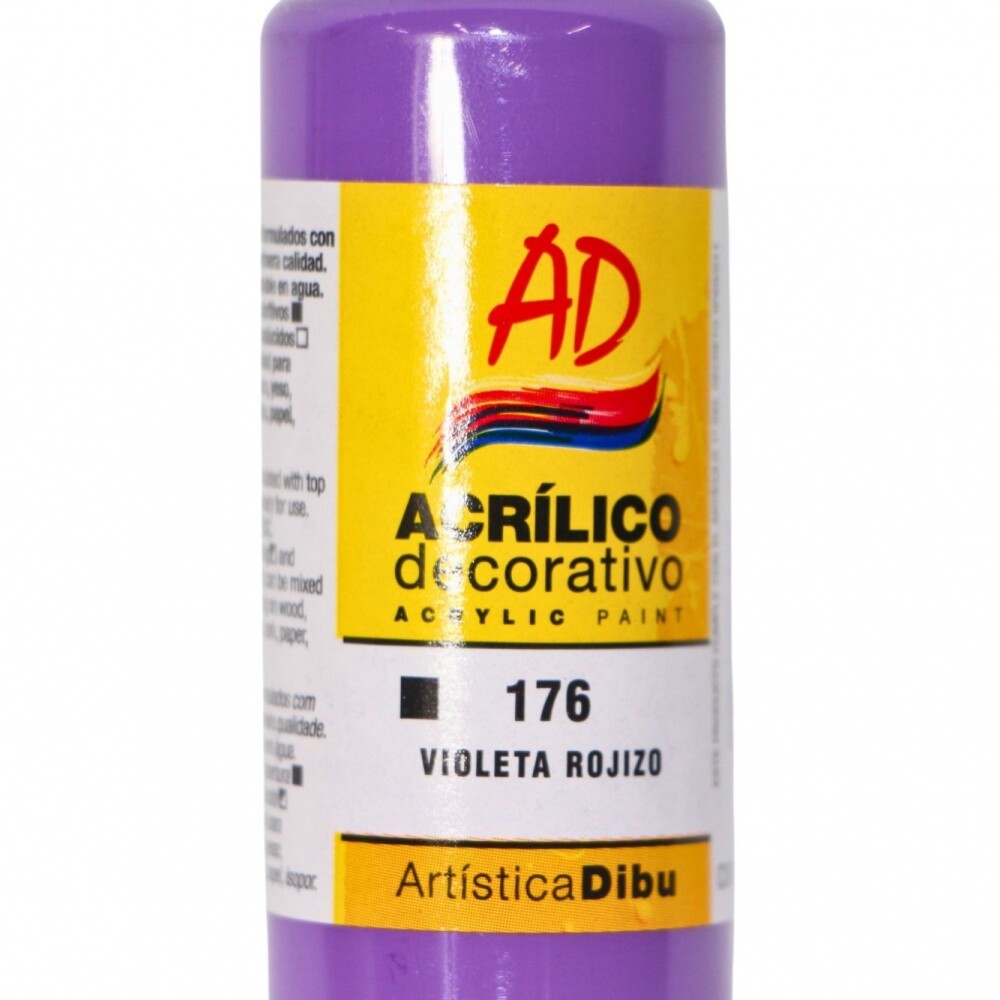 PINTURA ACRILICA ARTISTICA DIBU 60 ML. DIFERENTES COLORES COLOR VIOLETA ROJIZO 176