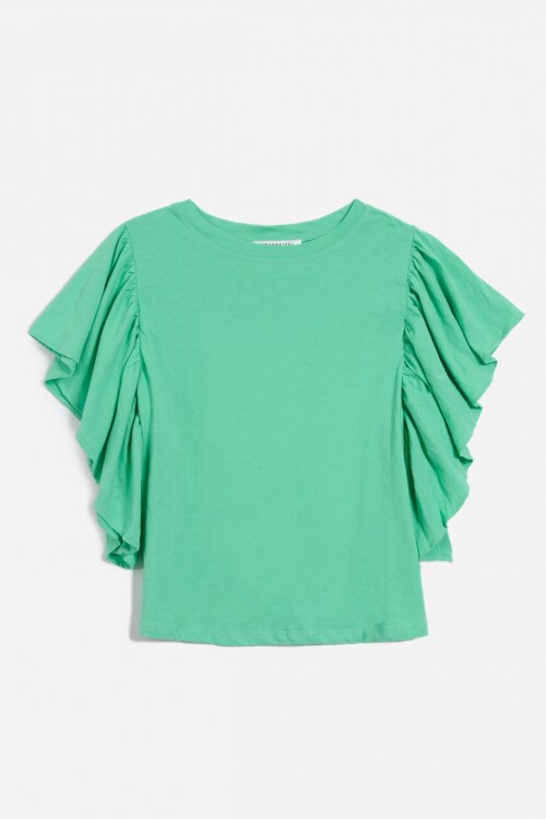 Remera con volados VERDE