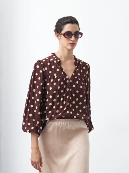 CAMISA D.CASSIN TOPACIO CHOCOLATE