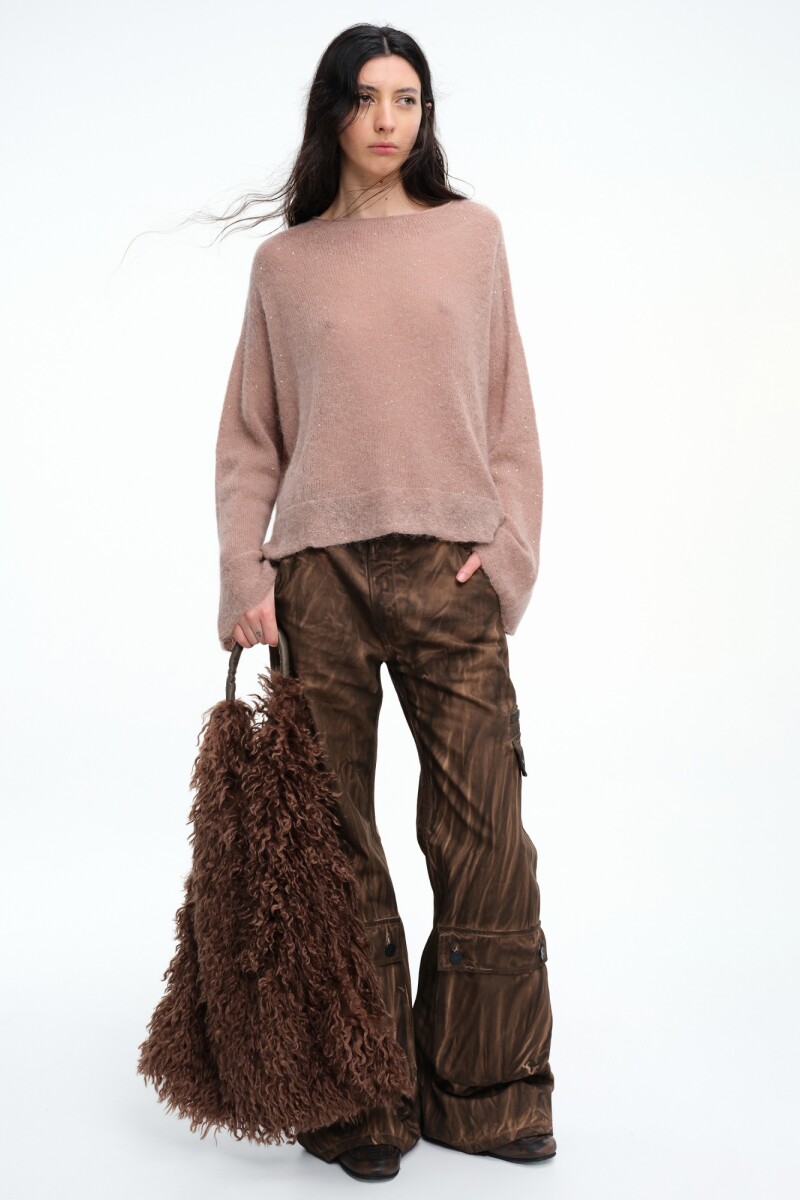 SWEATER LENTEJUELAS Marron