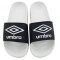 Chanclas Infantiles Umbro Locker Room Negro - Blanco