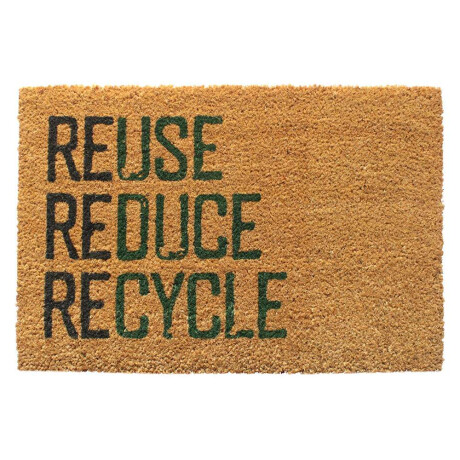Felpudo Coco Reuse/Reduce/Recycle. 40X60Cm/H1.5Cm