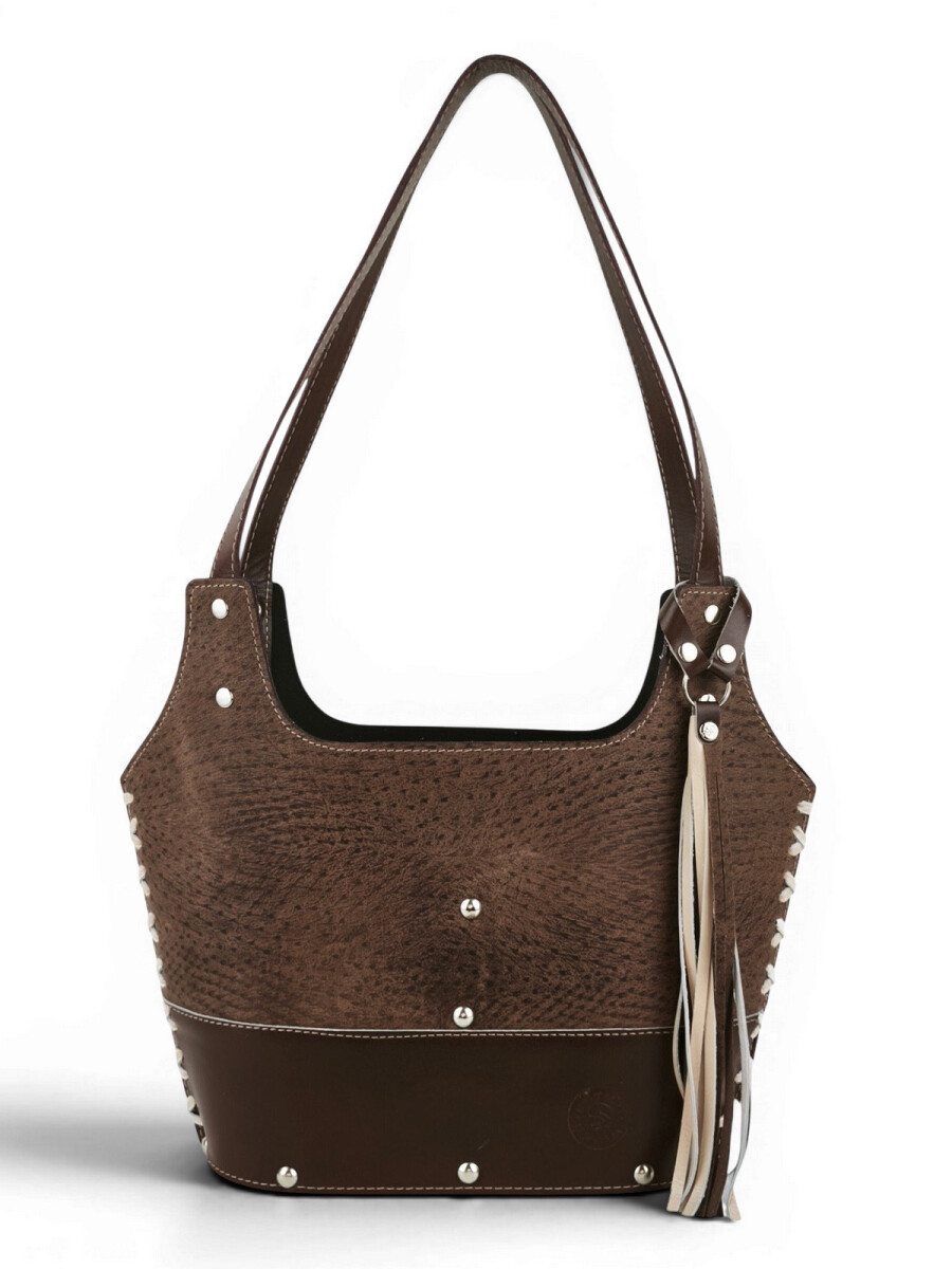 Matera de dama con trenzado - Chocolate 