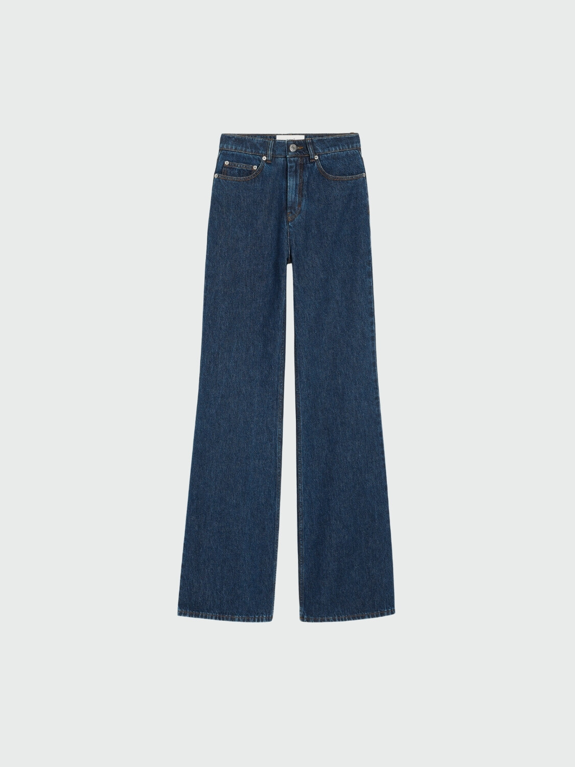 AMI PARIS - Vaquero corte Acampanado Algodón Navy