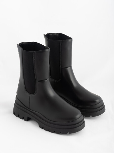 Bota media caña Negro