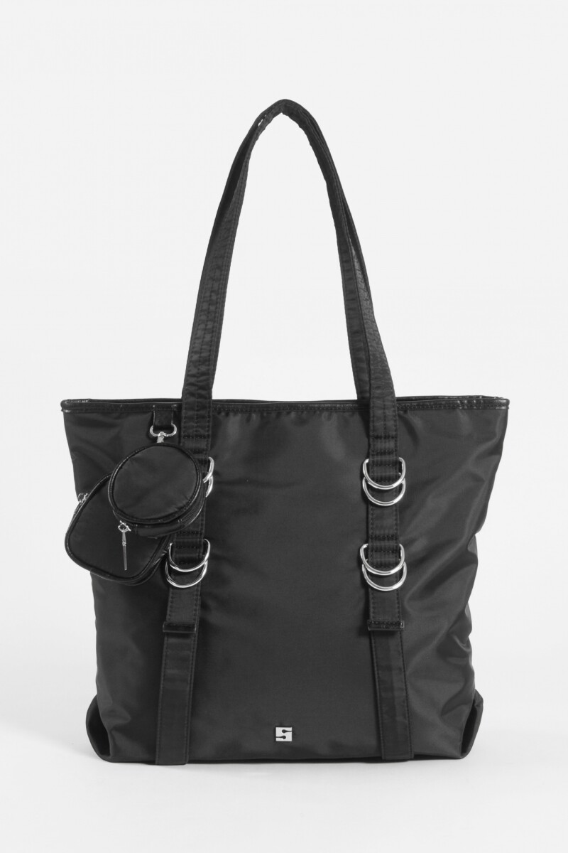 Shopper con monederos removibles negro