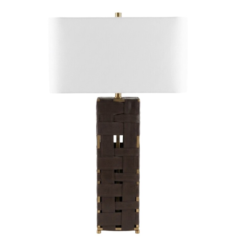 LAMPARA BLANCO/MARRON P/MESA Unica
