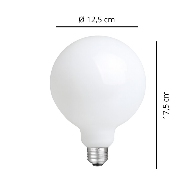 LAMPARA LED G125 GLASS 4 NIVELES 8W - 2700K Lámpara LED G125 Glass 4 Niveles Dimerizable 8W 2700K