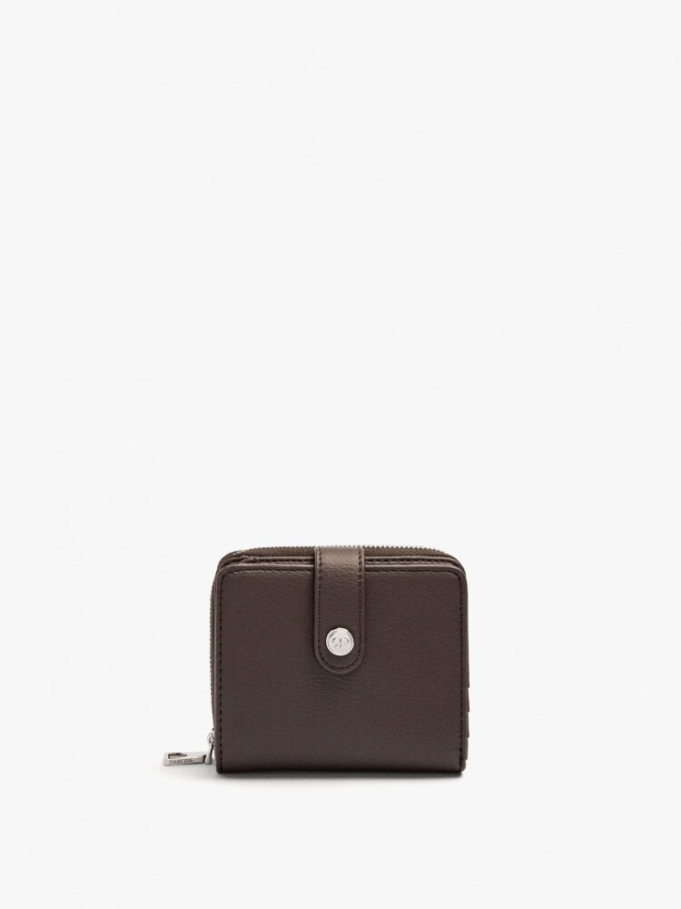 Cartera Con Textura S marron