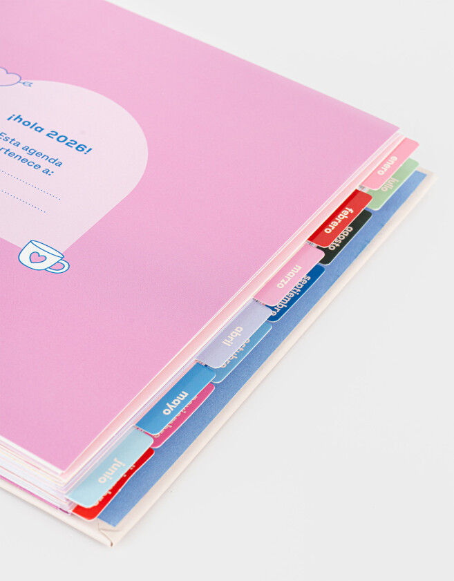 Agendas y Calendarios Estampados Agenda 2026 Con Charm - Combinacion Multicolor