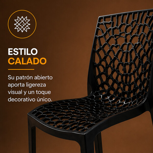 Silla Comedor ComboHome Gruvyer Pack X2 Negro 1
