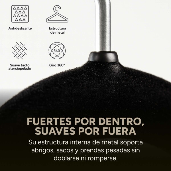 Percha De Terciopelo Antideslizante Ropa Calidad Resistente Percha De Terciopelo Antideslizante Ropa Calidad Resistente