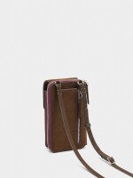 Bolsa Para Móvil Efecto Piel burdeos