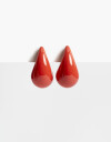 Aros Colgantes Cortos Color Aros Colgantes Gota Chunky - Rojo Cereza