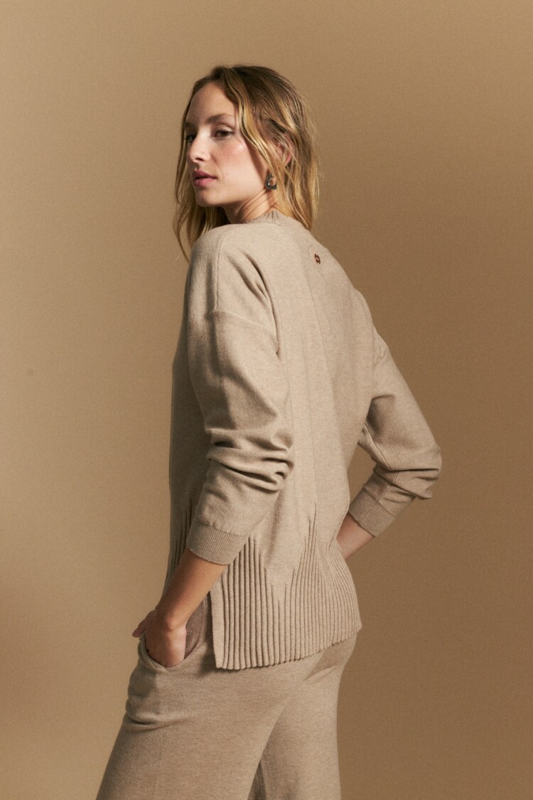 POLERA CASIOS Beige Melange