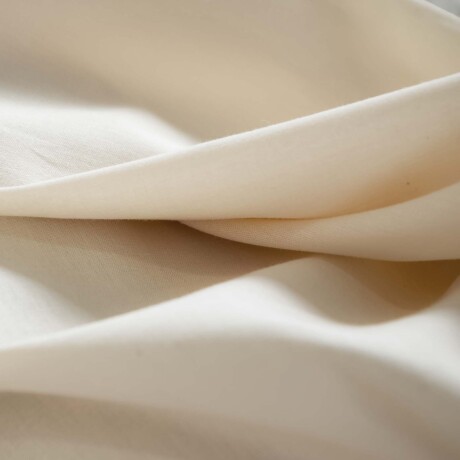 JUEGO DE SÁBANAS 1 1/2 PLAZA ALGODON NATURAL-BEIGE COTTON BASIC 180 HILOS MANTECA