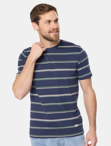 REMERA RAYADA Azul