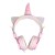 Auriculares Unicornio Cableado Gt Arcoiris Infantil Niños Color Variante Rosado