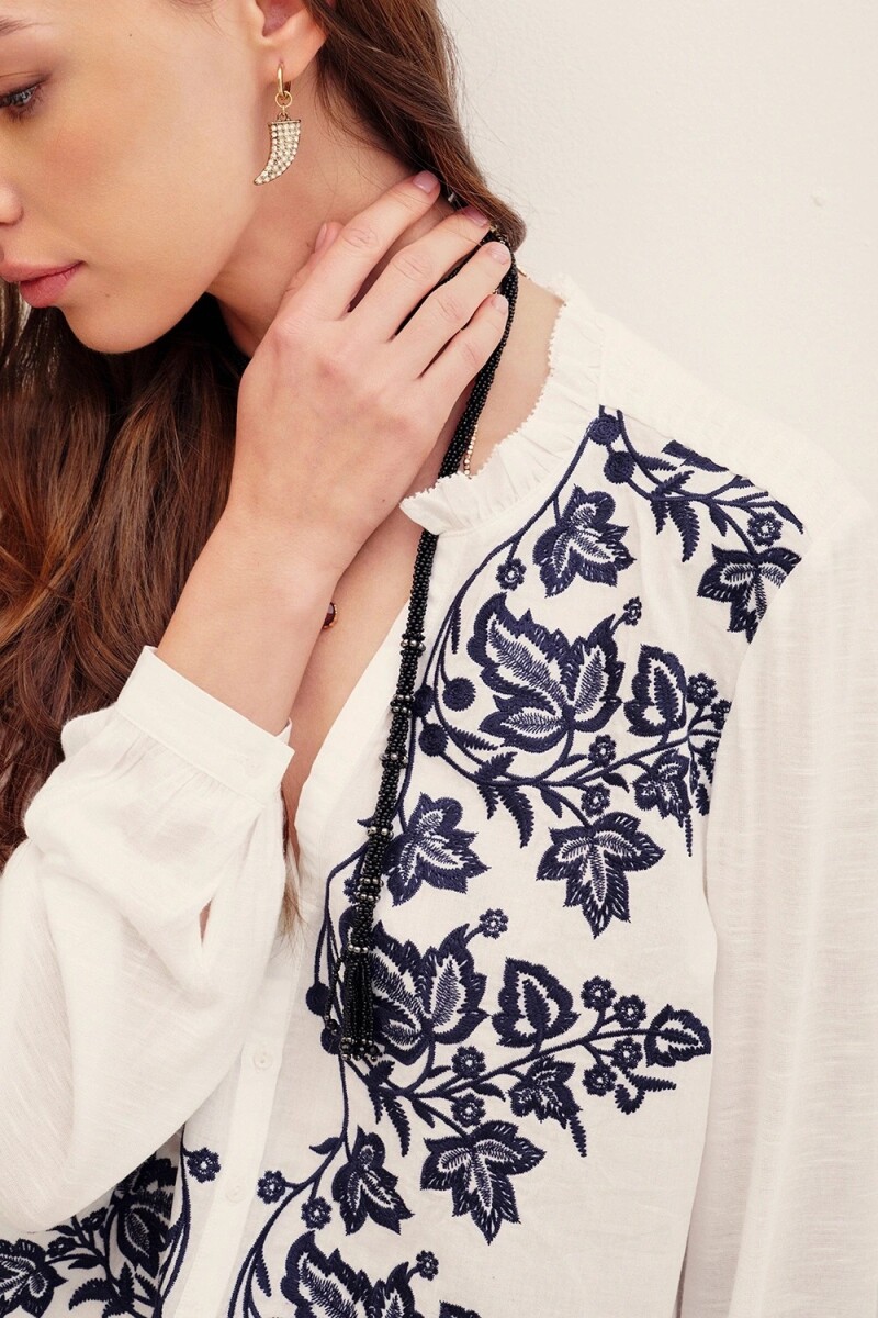 CAMISA AMALITA EMBRO Crudo