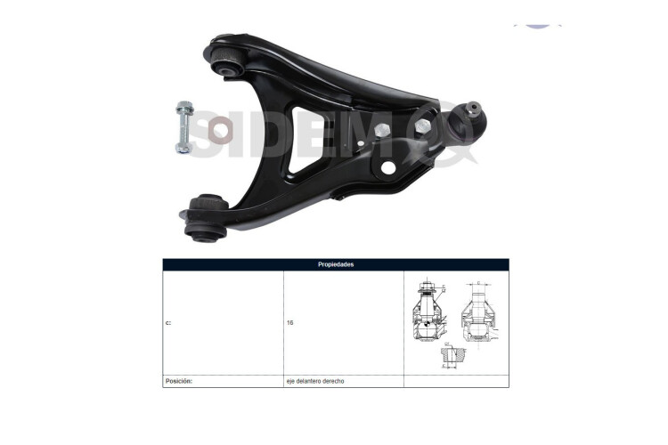 Parilla De Suspension Delantera Renault Clio 96-99 Der Parilla De Suspension Delantera Renault Clio 96-99 Der