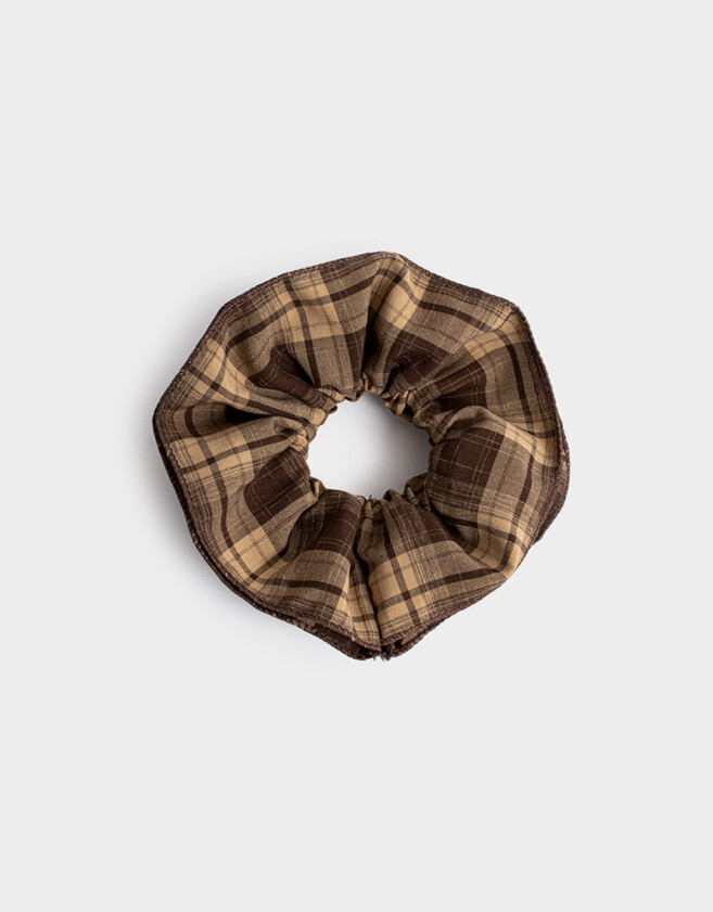 Skunzies Cuadros y Rayas Scrunchie - Estampado Escoces