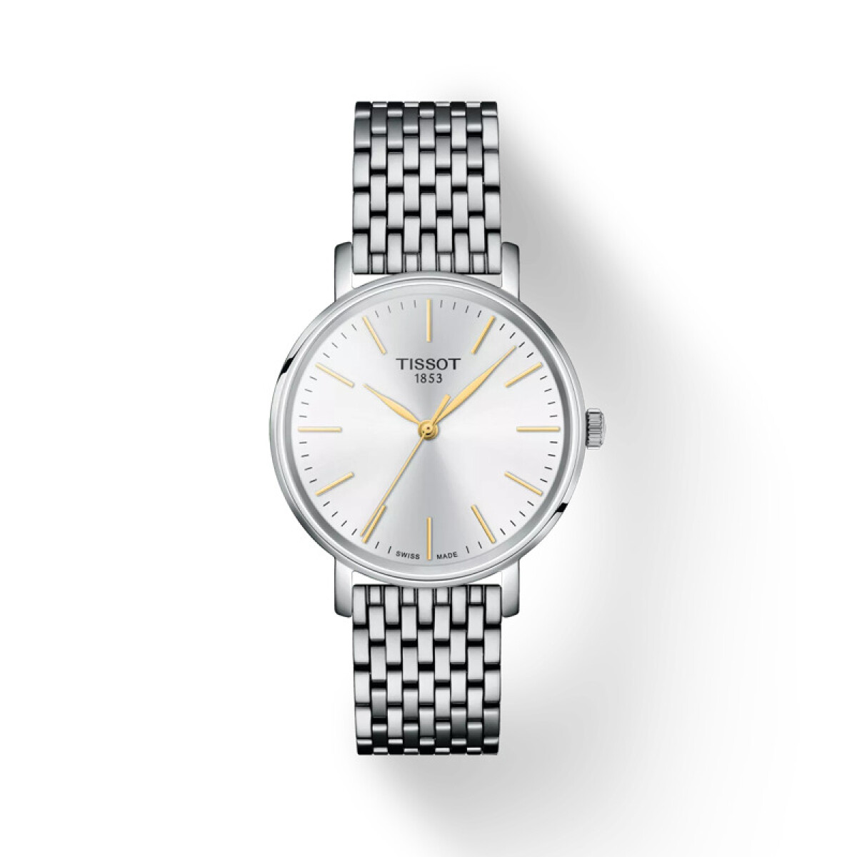 Reloj Tissot Everytime T1432101101101 Para Mujer En Acero Plateado 