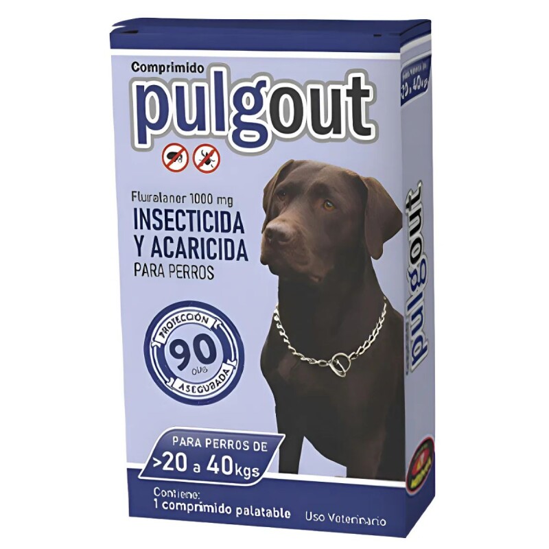 PULGOUT COMPRIMIDO ANTIPULGAS Y ANTIGARRAPATAS 20 A 40 KILOS