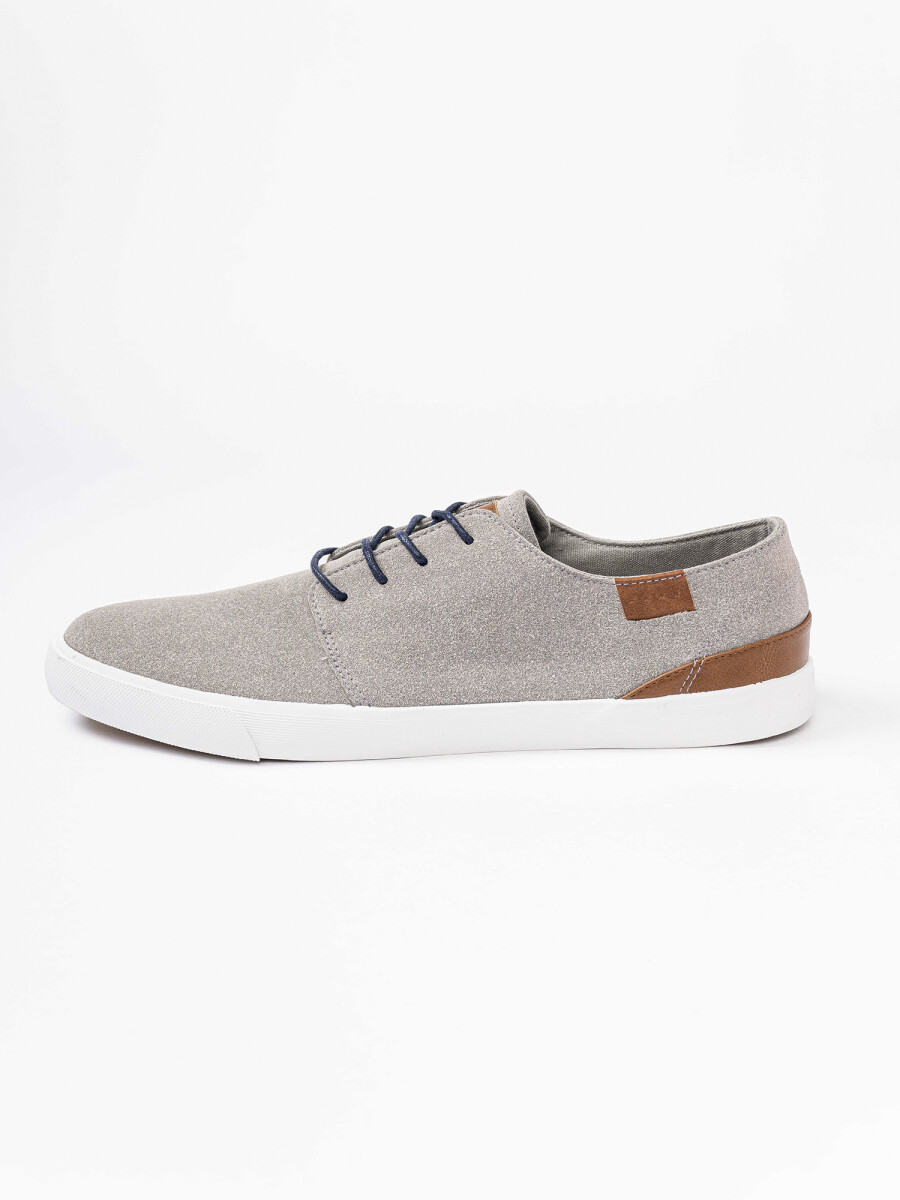 Zapatilla gamuza - gris 