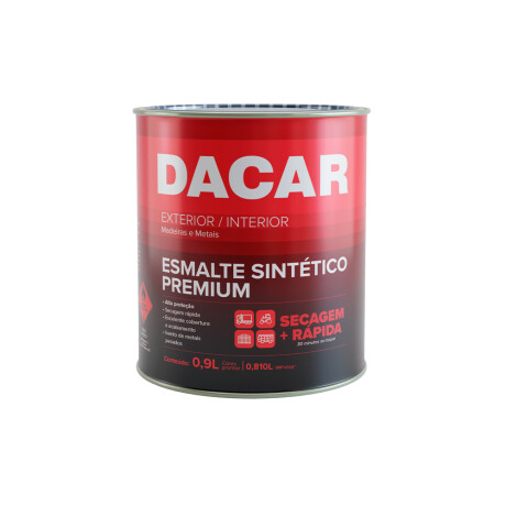 DACAR ESMALTE SINTETICO PREMIUM SATINADO BLANCO 0.9 LTS Dacar Esmalte Sintetico Premium Satinado Blanco 0.9 Lts