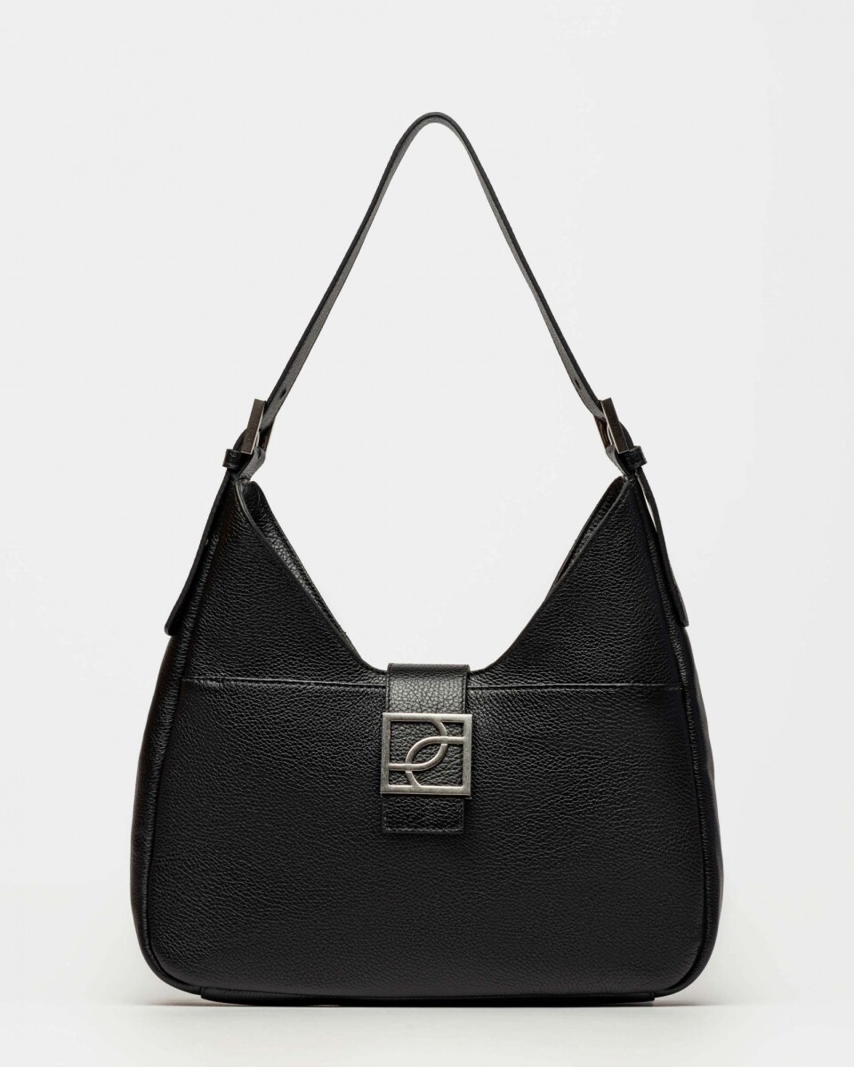 Bolso Signature en cuero graneado - Negro 