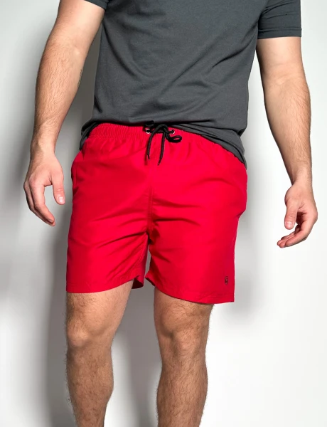 Short de baño liso Aldo Rojo