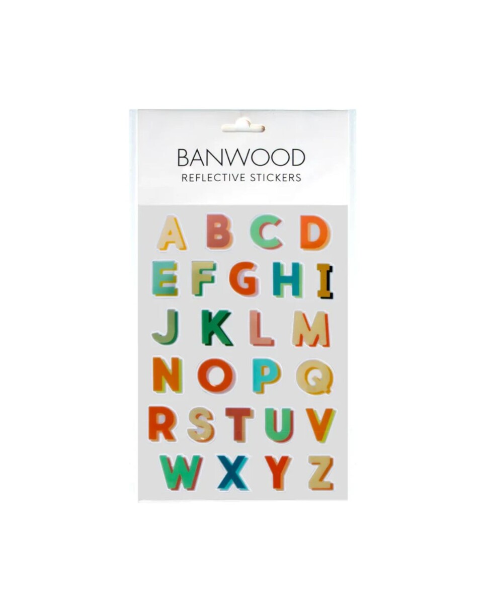 Stickers reflectivos para Casco Alfabeto Banwood - Stickers Reflectivos Para Casco Alfabeto Banwood 