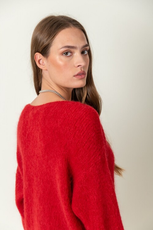 Sweater Mohair Rojo