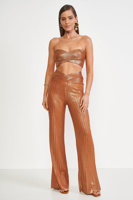 Pantalon Electra Cobre Metalizado