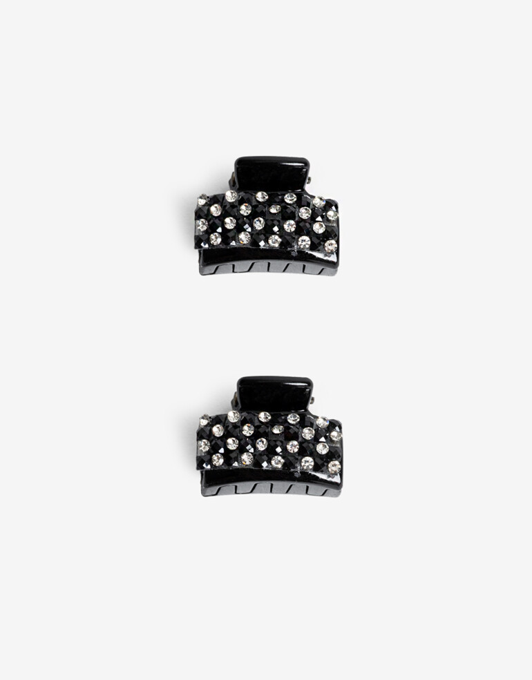 Broches Sets Strass Set De Mini Broches Con Strass - Negro