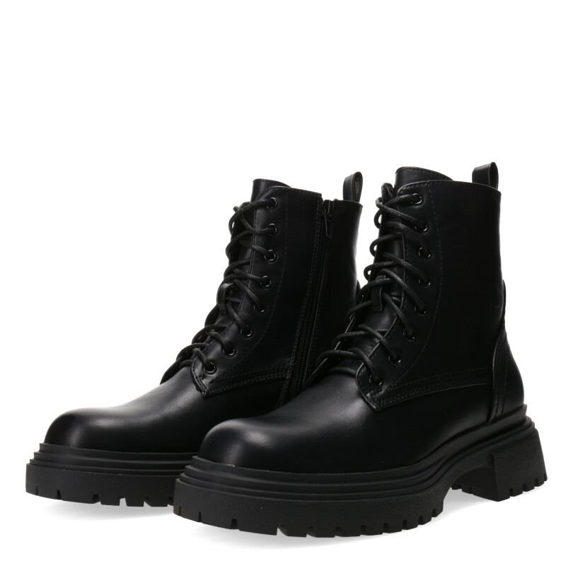 Botas de Mujer Miss Carol THAI acordonada y con cierre Negro