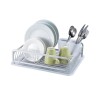 Escurridor de platos en aluminio con bandeja Selecta Blanco