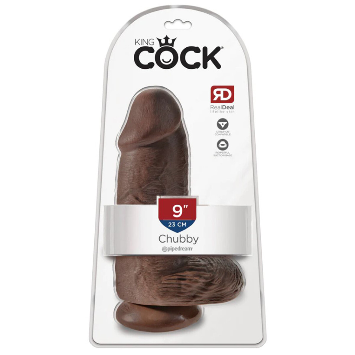 Dildo Realístico King Cock Chubby 23cm Chocolate 