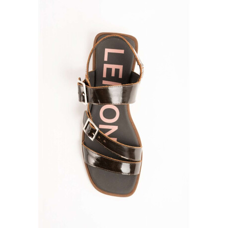 Sandalias De Doble Hebilla Chocolate