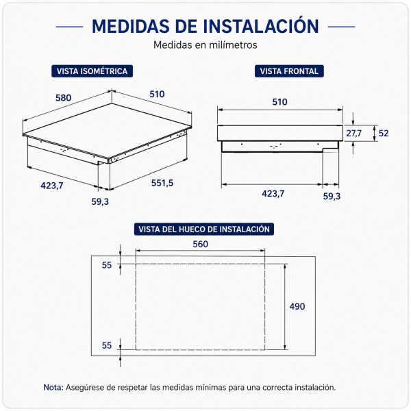 Anafe De Inducción Beko 60cm 4 Zonas Hii64200fmtw ANAFE INDUCCION BEKO 60CM HII64200FMTW
